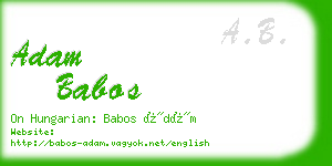 adam babos business card